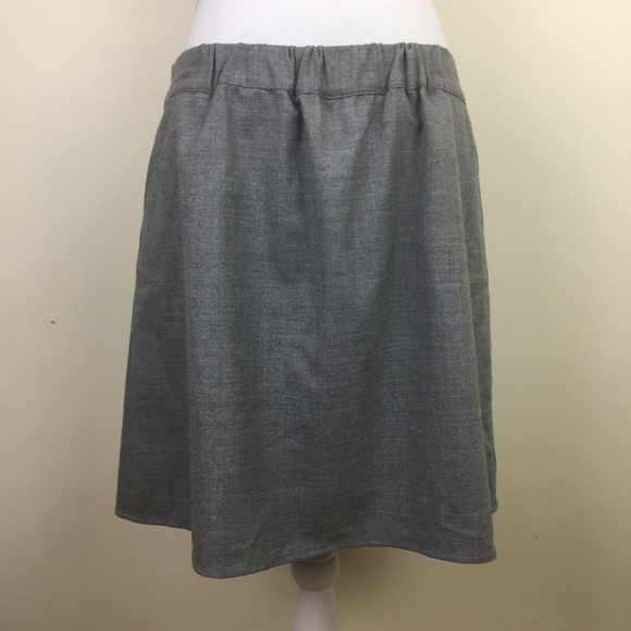 J. Crew Dresses & Skirts - J. Crew Grey Wool Elastic Waist Skirt